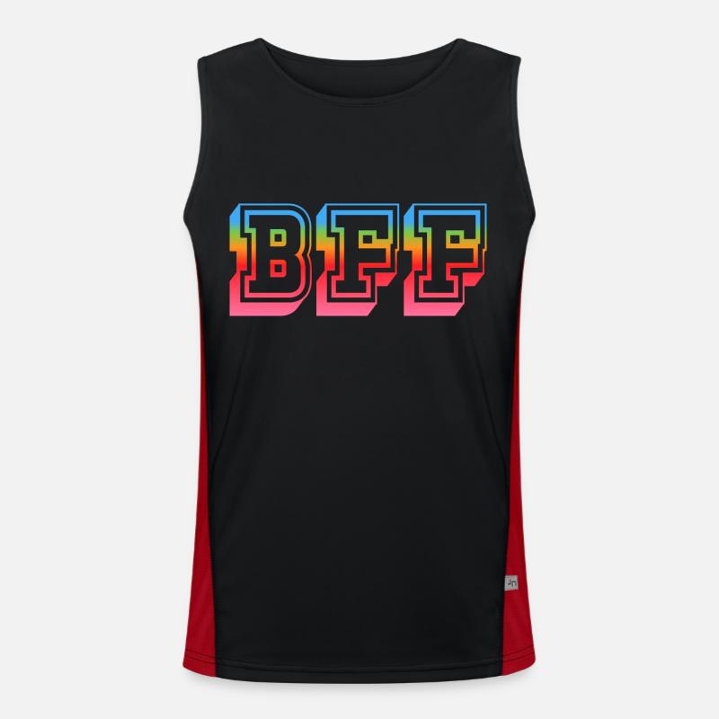 BFF Tshirt rainbowstar Débardeur respirant contrasté Homme 