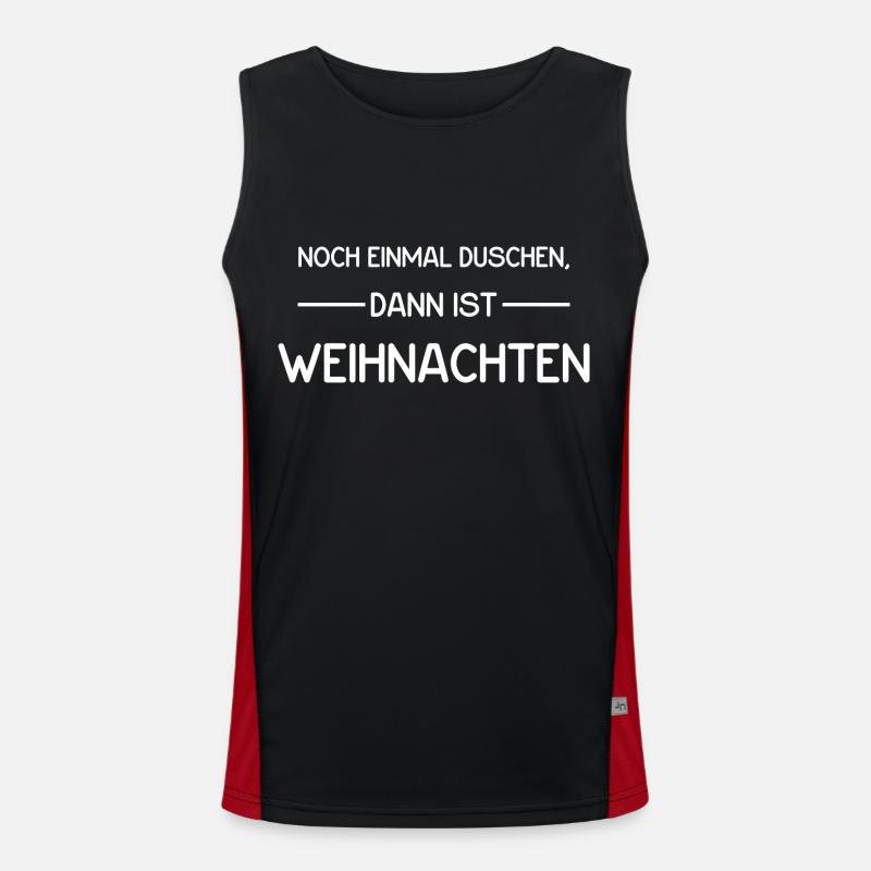 Noch einmal duschen, dann ist Weihnachten Funktionelles Kontrast-Tank Top für Männer 