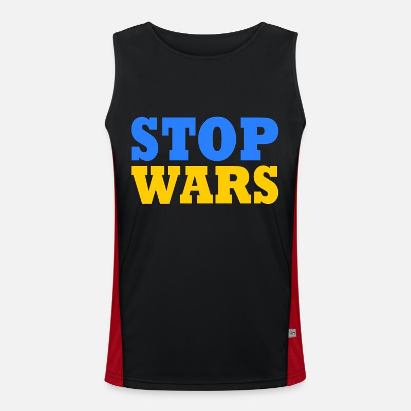 Stop war Funktionelles Kontrast-Tank Top für Männer 