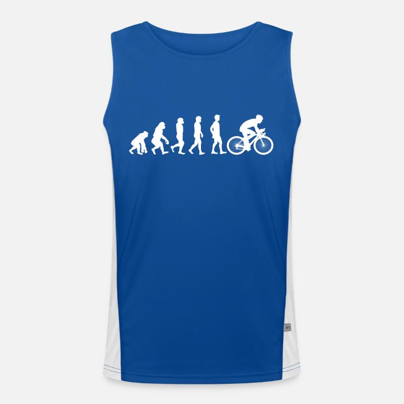 Fahrrad Evolution weiß Funktionelles Kontrast-Tank Top für Männer 