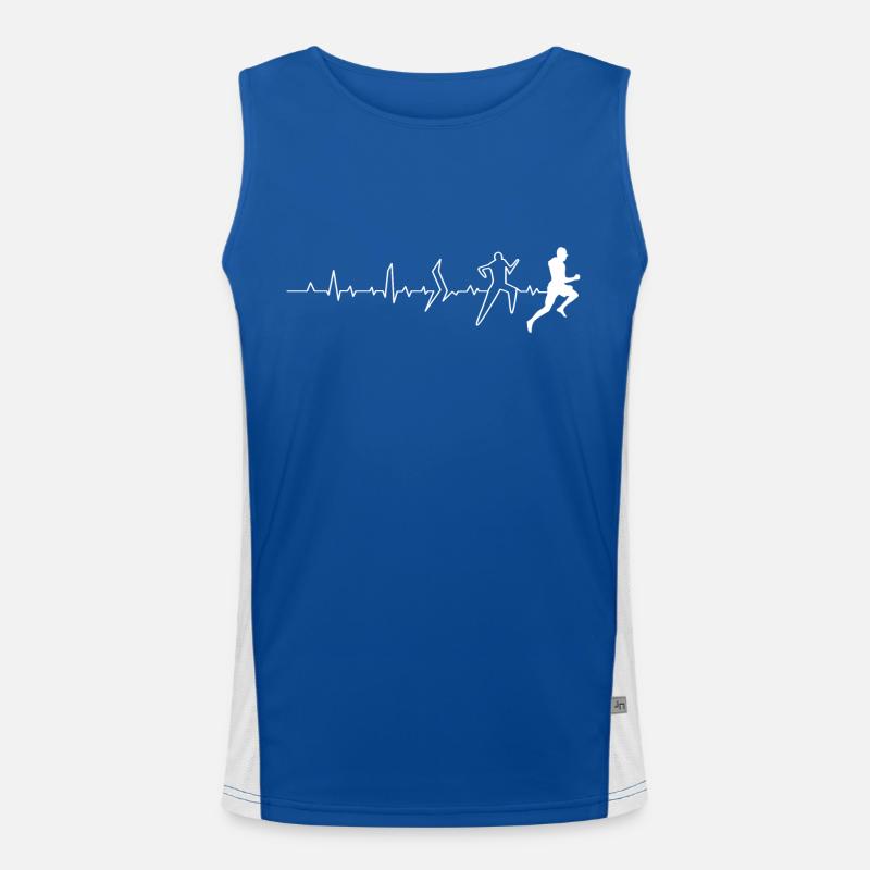 "Pulse rate running" Men's Functional Contrast Tank Top 