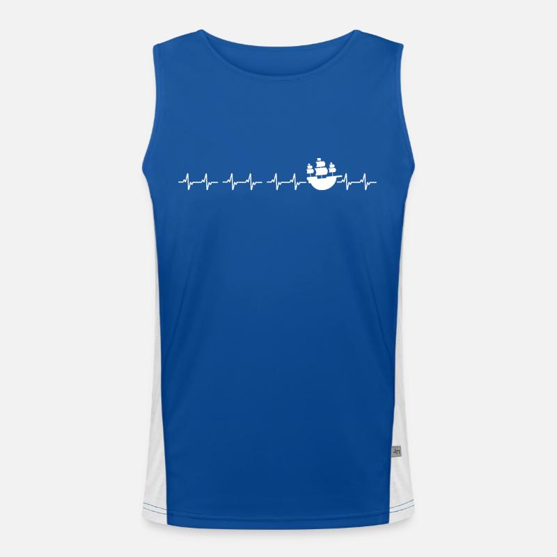 Captain ahoy coastal pirate "set sail" Men's Functional Contrast Tank Top 