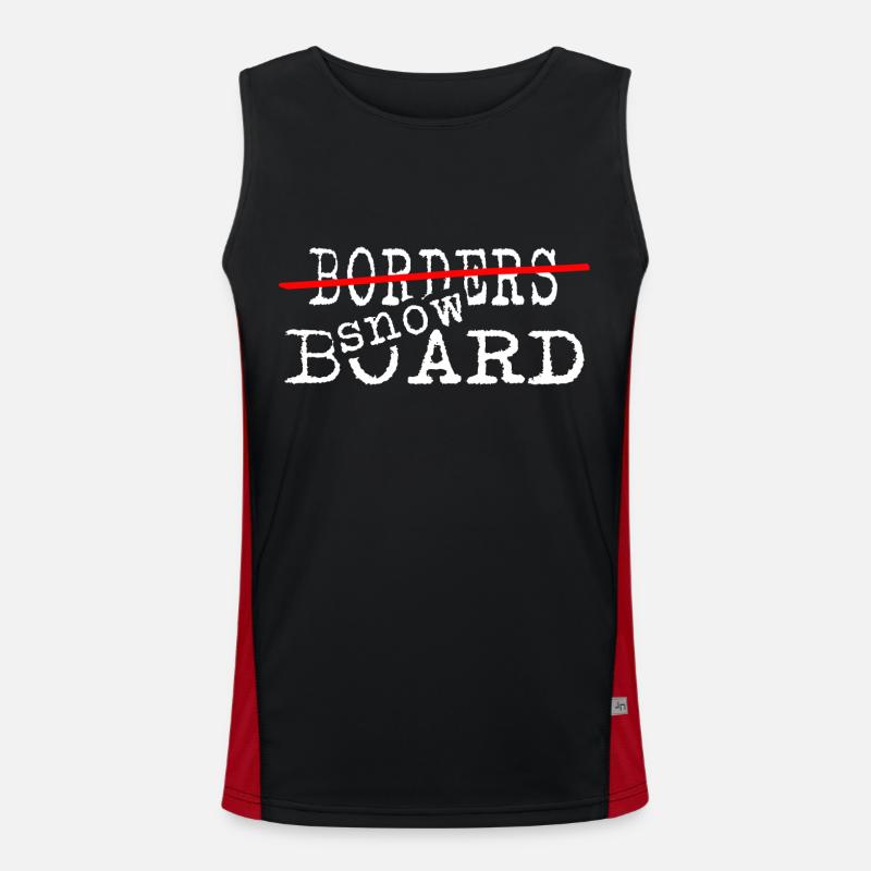 Snowboard Snowboarder Softboot Legend - Men's Functional Contrast Tank Top  - black/red