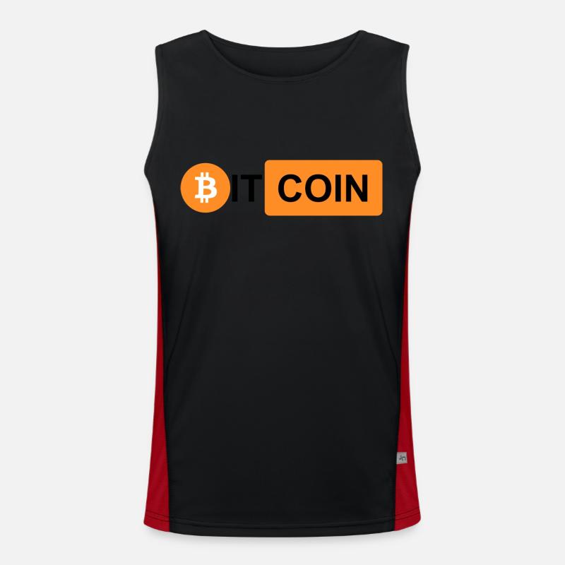 Krypto Bitcoin BTC prn 3 Funktionelles Kontrast-Tank Top für Männer 