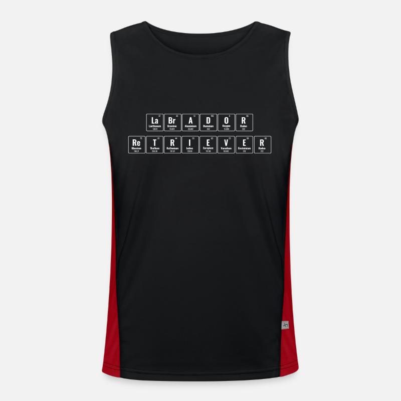 Periodisches System der Elemente Labrador Retriever La Funktionelles Kontrast-Tank Top für Männer 