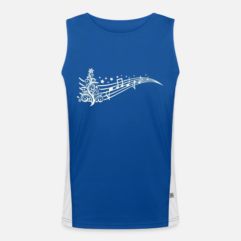 Weihnachten Notenspiel Funktionelles Kontrast-Tank Top für Männer 