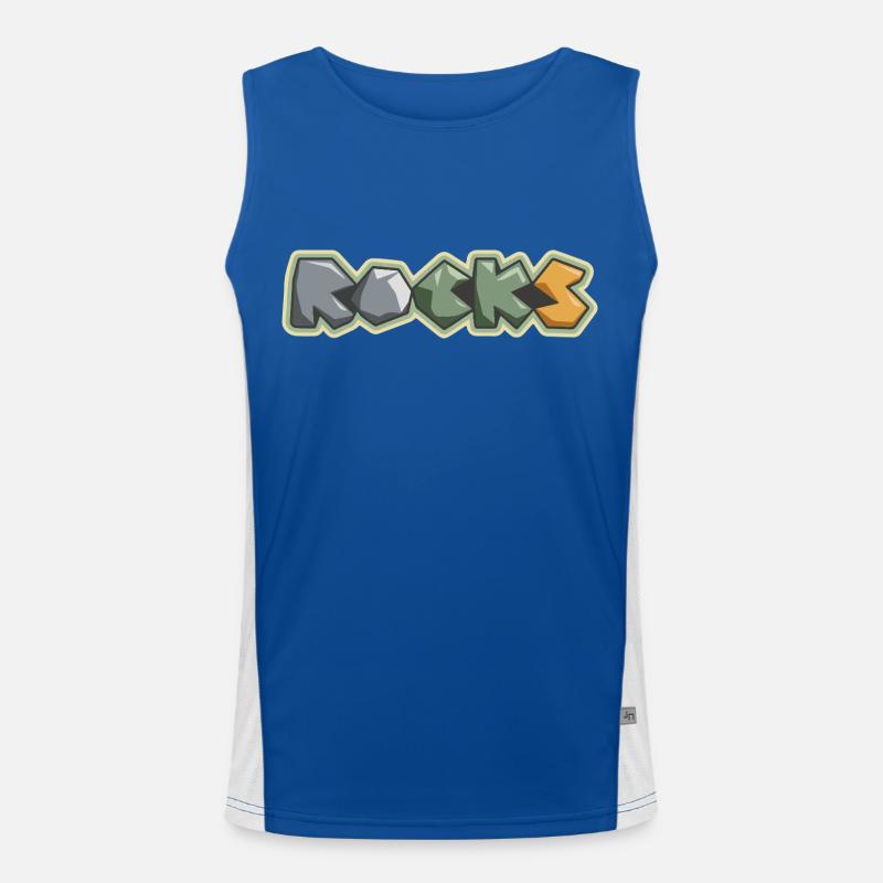 ROCKS Men's Functional Contrast Tank Top 