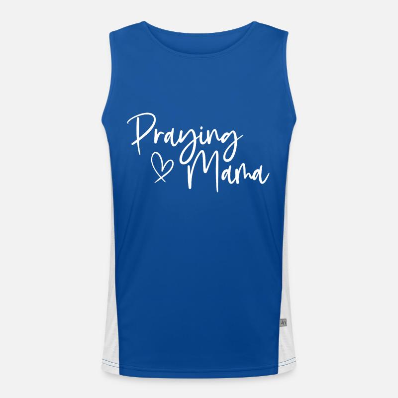 Praying Mama Expression sincère pour les mamans dévouées Débardeur respirant contrasté Homme 