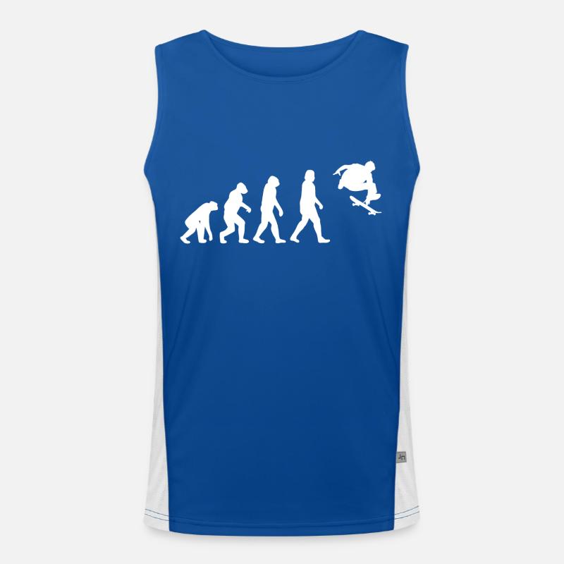 Skateboarding Skate Skater Evolution Skateboard Funktionelles Kontrast-Tank Top für Männer 
