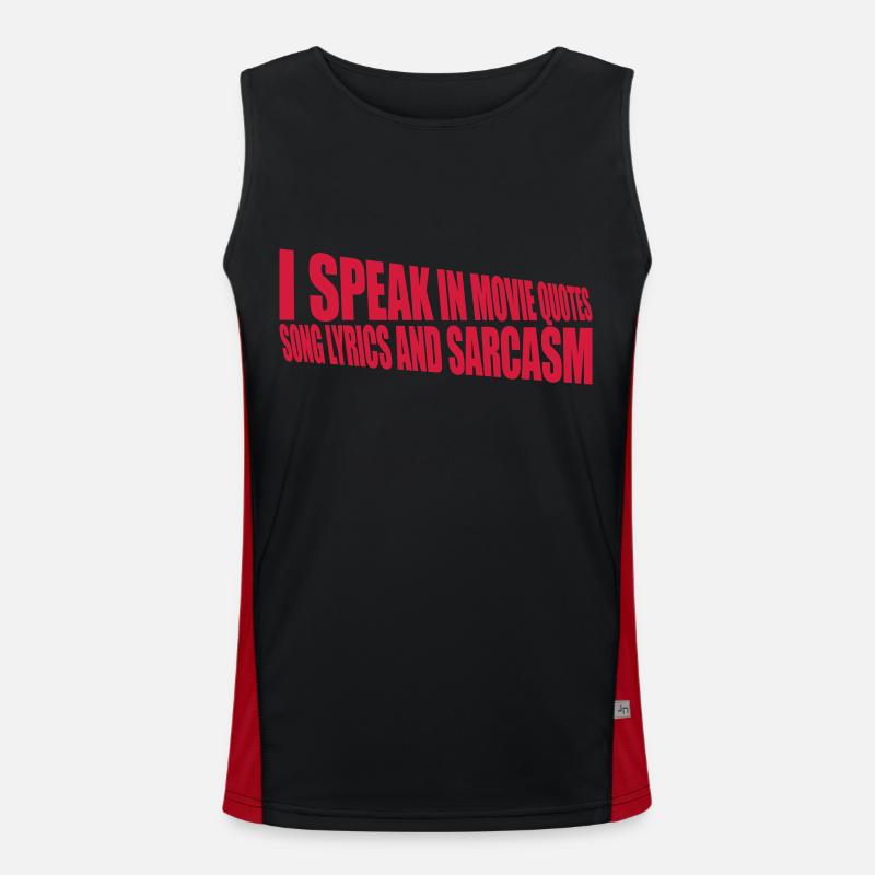 speak lyrics and sarcasm Men's Functional Contrast Tank Top 