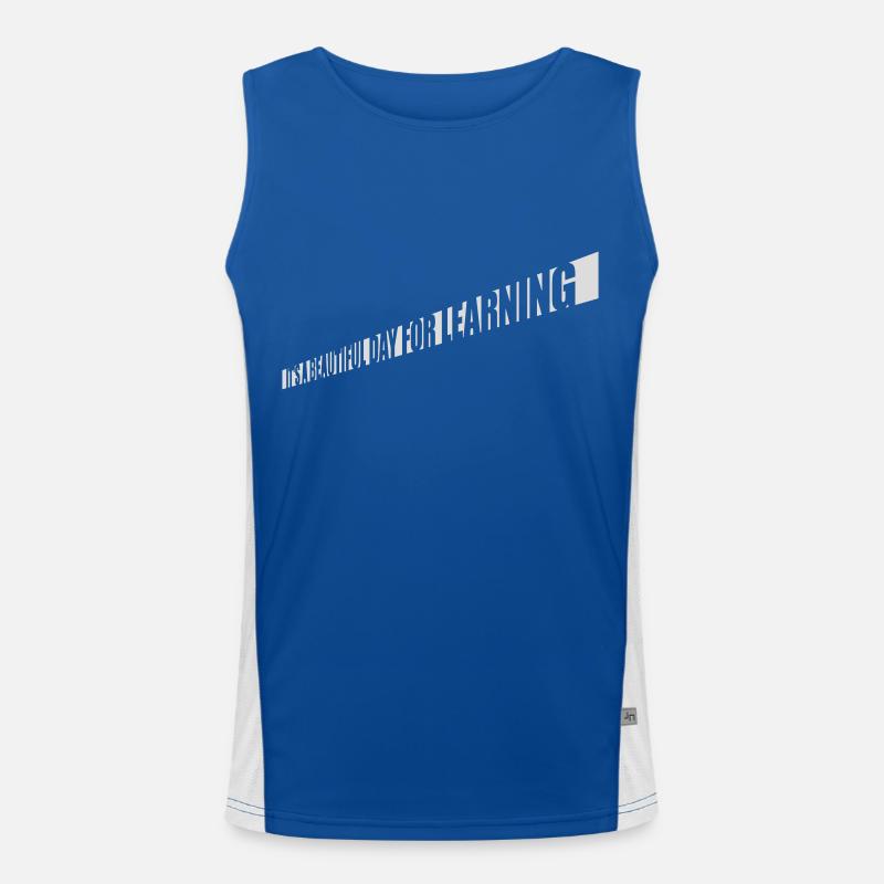 beautiful day for learning Men's Functional Contrast Tank Top 