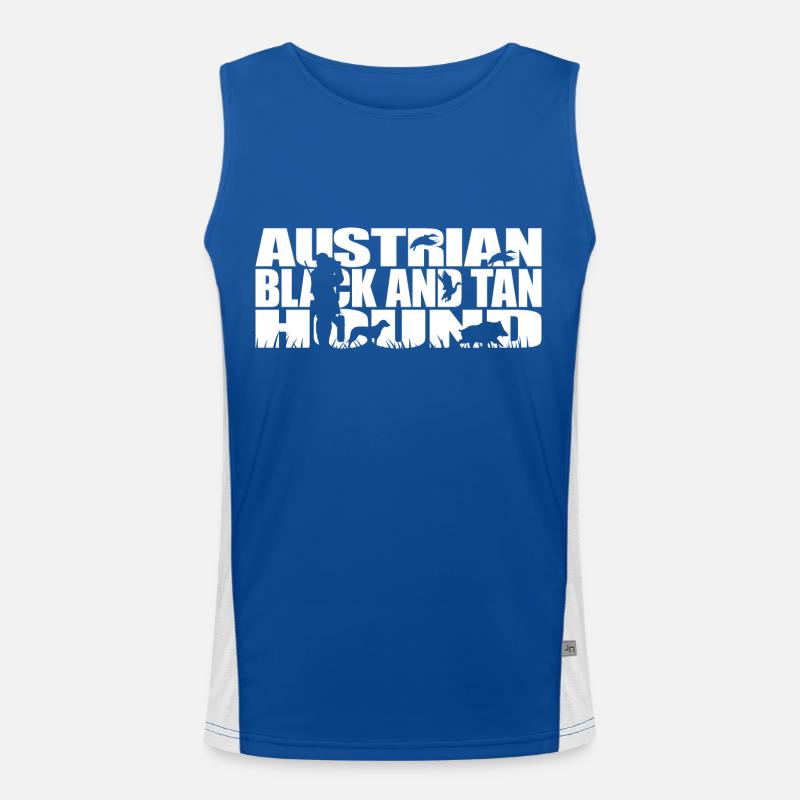 AUSTRIAN BLACK AND TAN HOUND Jagdhunde Wilsigns Funktionelles Kontrast-Tank Top für Männer 
