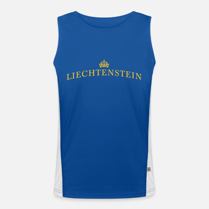 Lettrage Liechtenstein avec couronne | Vectorgraphi Débardeur respirant contrasté Homme 