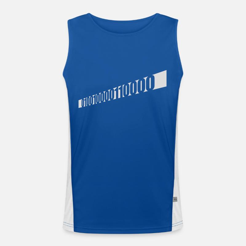 Binary Code Program Language Men's Functional Contrast Tank Top 