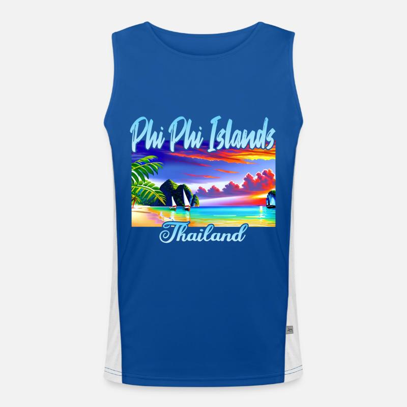 Phi Phi Islands Funktionelles Kontrast-Tank Top für Männer 