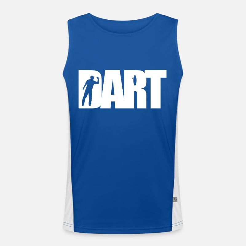 Darts Classics - Silhouette - Dartfan Darts Player Débardeur respirant contrasté Homme 