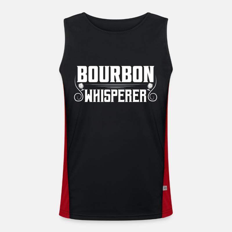 Bourbon Whisperer Drinking Whiskey Funktionelles Kontrast-Tank Top für Männer 
