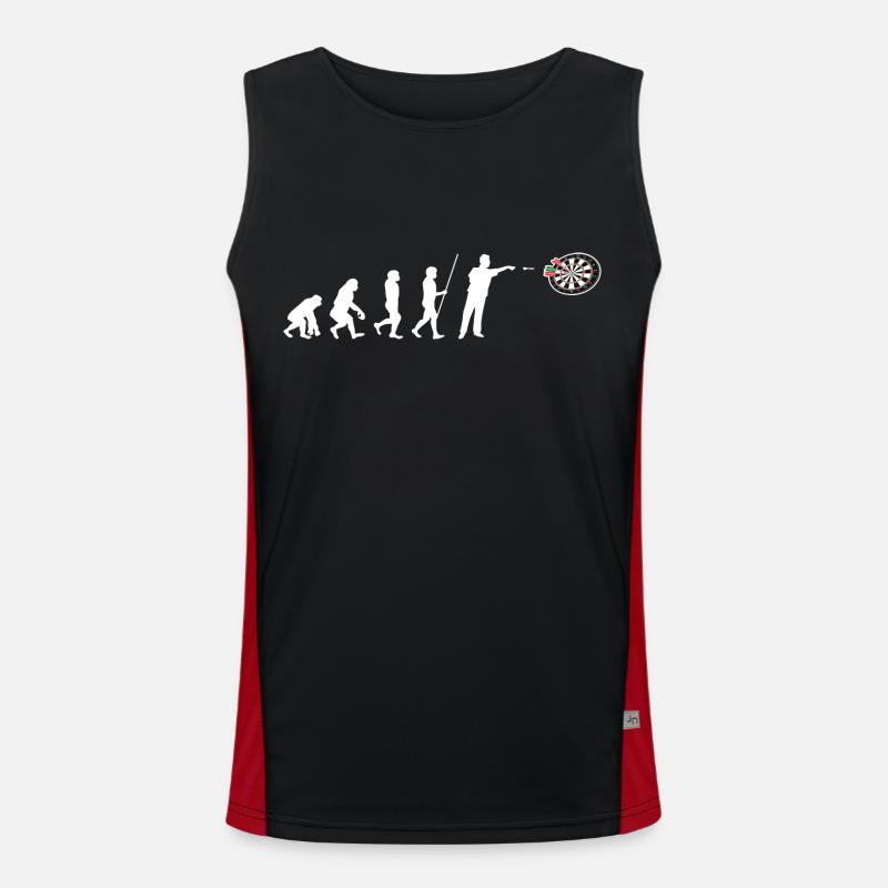 Dart Evolution Dartspieler Funktionelles Kontrast-Tank Top für Männer 