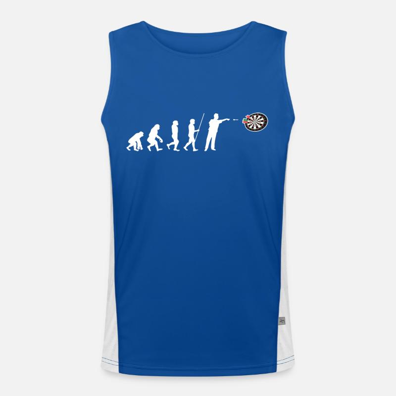 Dart Evolution Dartspieler Funktionelles Kontrast-Tank Top für Männer 