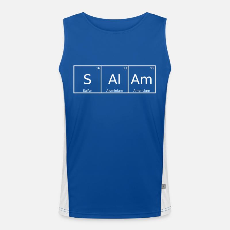 Salam Last Name First Name Chemistry Periodic Table Elements Men's Functional Contrast Tank Top 