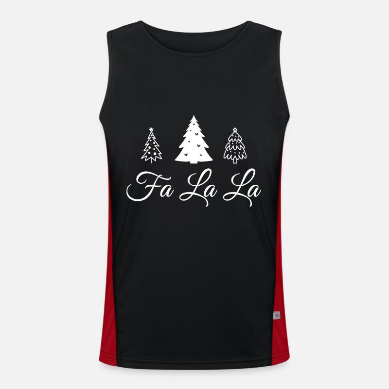 Weihnachtsbäume Fa la la Funktionelles Kontrast-Tank Top für Männer 