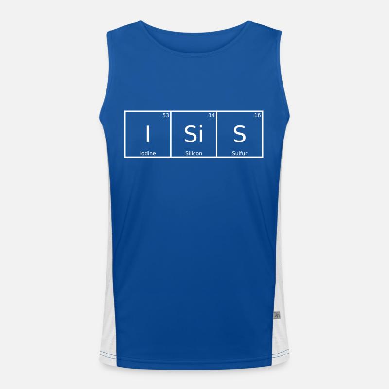 Isis Last Name First Name Chemistry Periodic Table Elements Men's Functional Contrast Tank Top 
