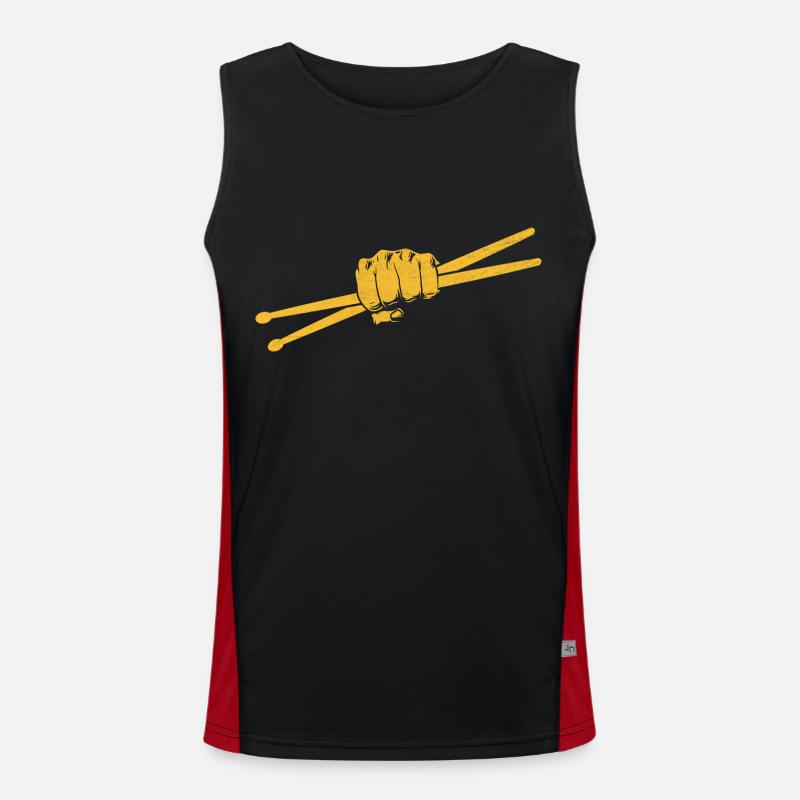 Drumstick Drummer Drum Drumming Drummers Débardeur respirant contrasté Homme 