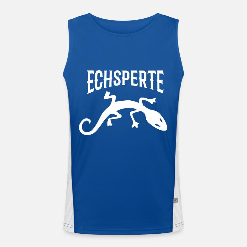 Echsperte Eidechse Funktionelles Kontrast-Tank Top für Männer 