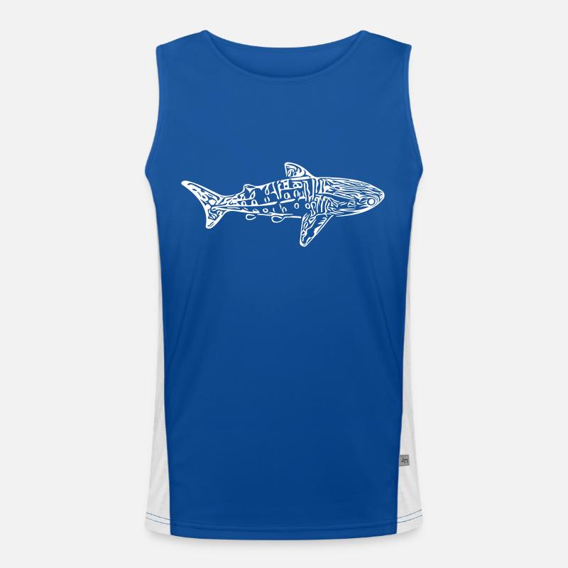 Walhai - Vector Design Funktionelles Kontrast-Tank Top für Männer 