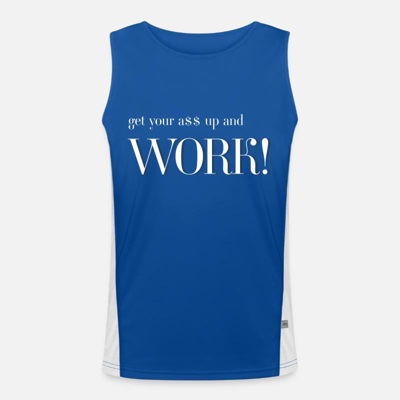 get your A$$ up and WORK! Funktionelles Kontrast-Tank Top für Männer 