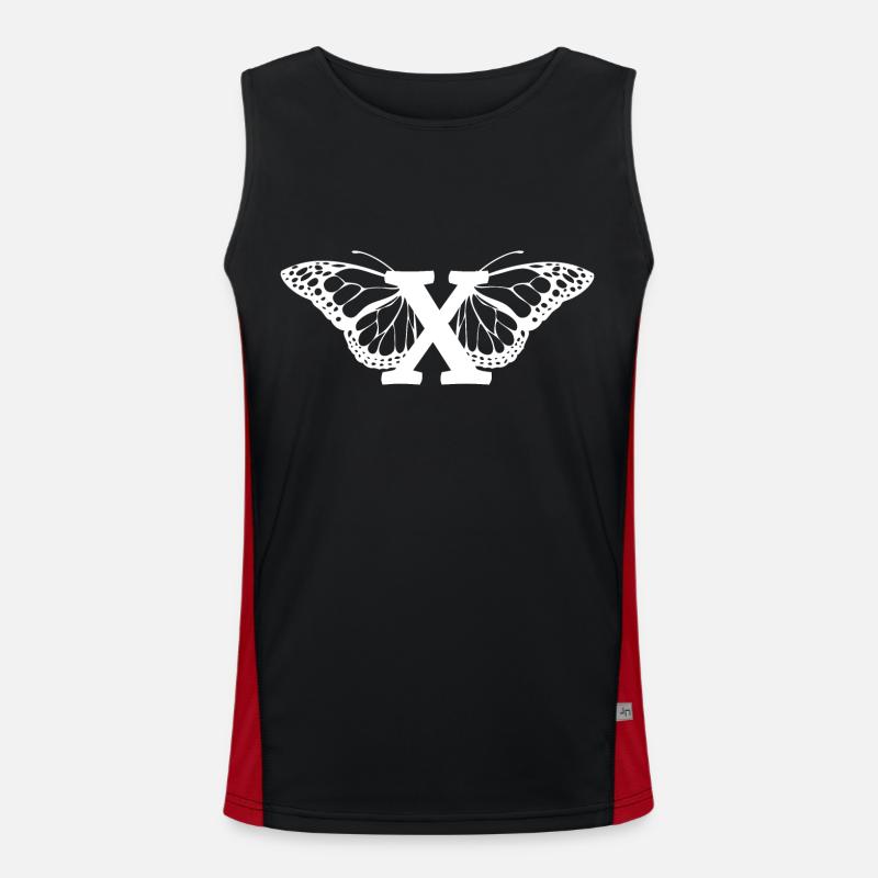 lettre x papillon Débardeur respirant contrasté Homme 