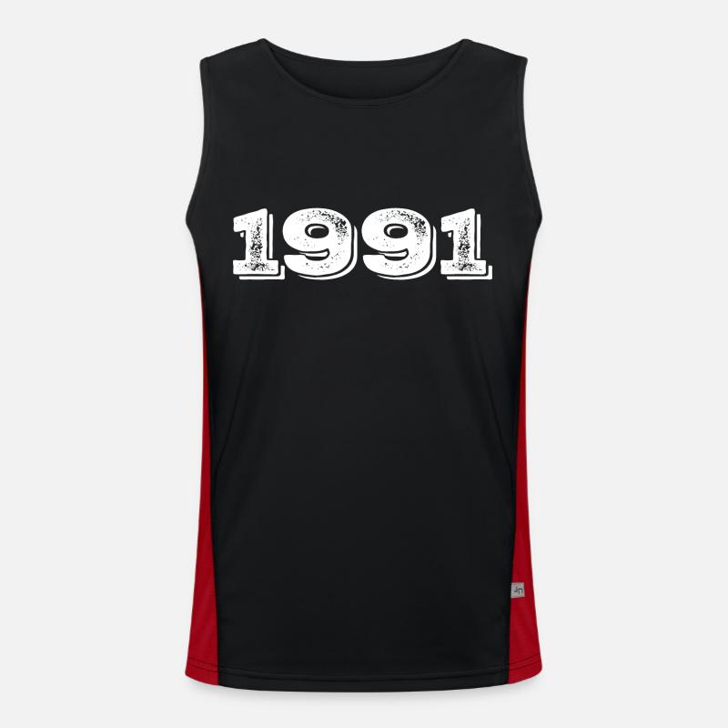 Geburtstagsgeschenk 1991 - 1991 Funktionelles Kontrast-Tank Top für Männer 