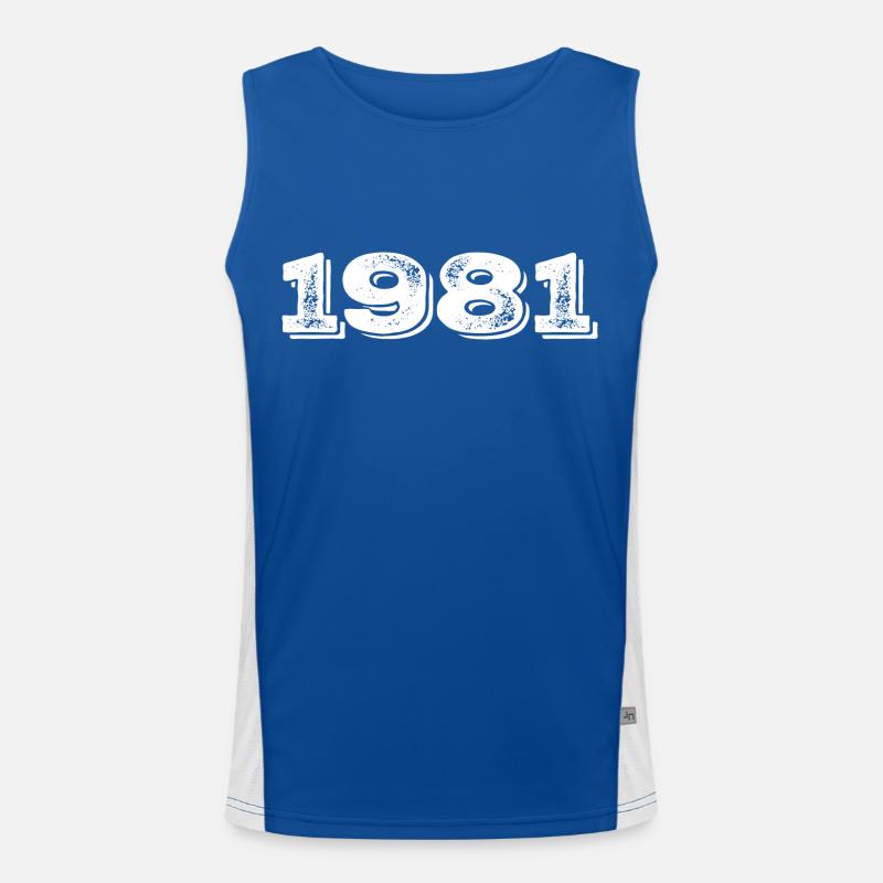 Geburtstagsgeschenk 1981 - 1981 Funktionelles Kontrast-Tank Top für Männer 