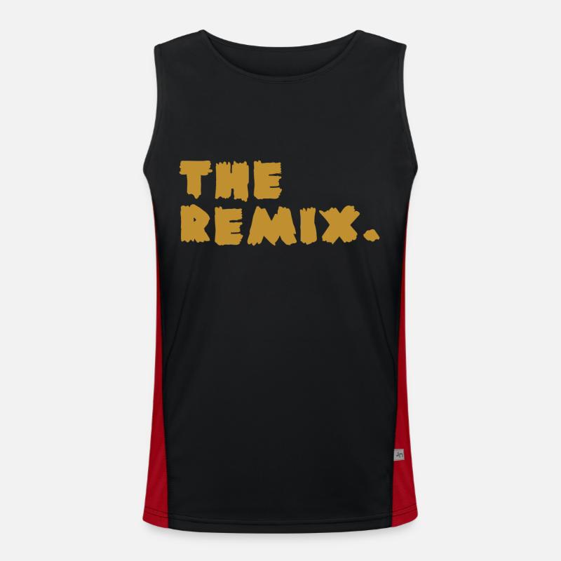 The Remix - Men's Functional Contrast Tank Top  - black/red