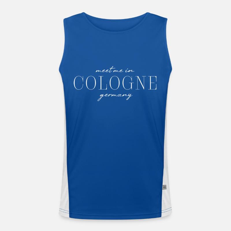 Köln, Deutschland Eleganz Stil Design T-Shirt Funktionelles Kontrast-Tank Top für Männer 