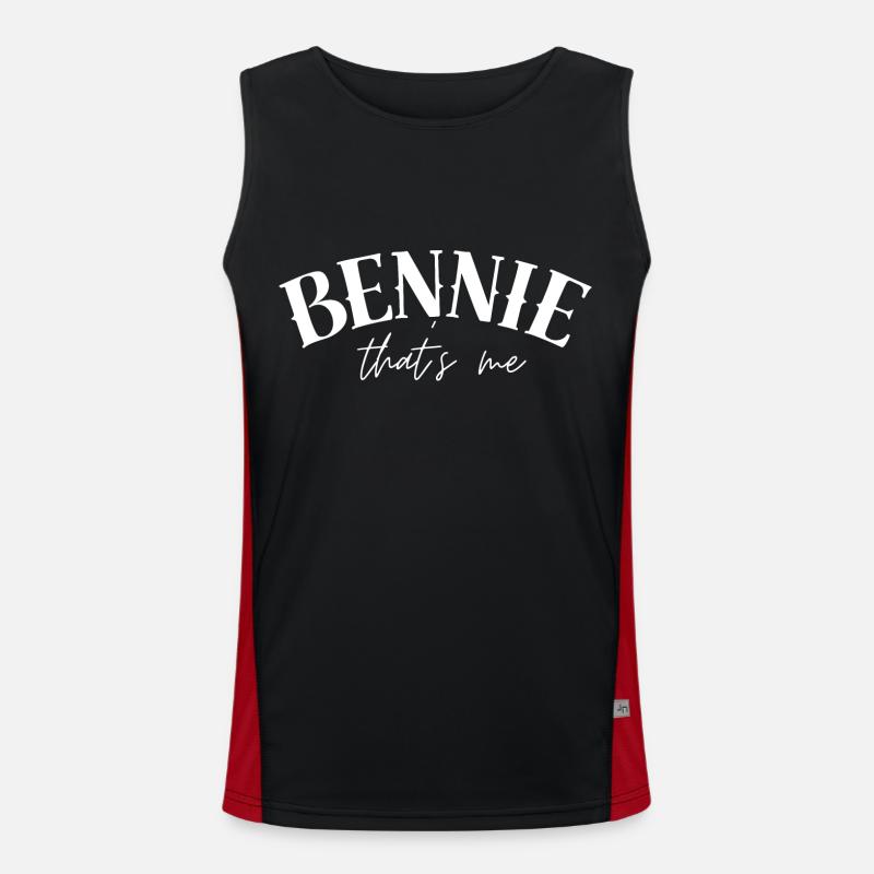 Bennie Benjamin Ben Benni Name - Men's Functional Contrast Tank Top  - black/red