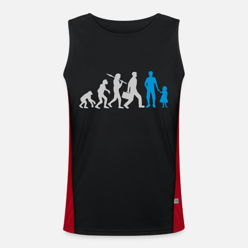 Evolution Papa Daughter Child - Men's Functional Contrast Tank Top  - black/red
