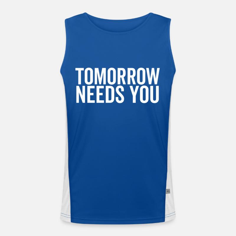 Tomorrow Needs You Men's Functional Contrast Tank Top 