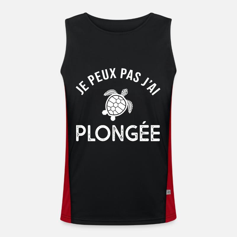plongée je peux pas j'ai plongée pour plongeur Débardeur respirant contrasté Homme 