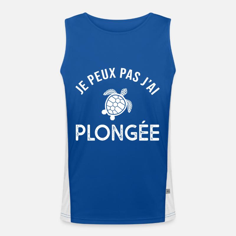 plongée je peux pas j'ai plongée pour plongeur Débardeur respirant contrasté Homme 