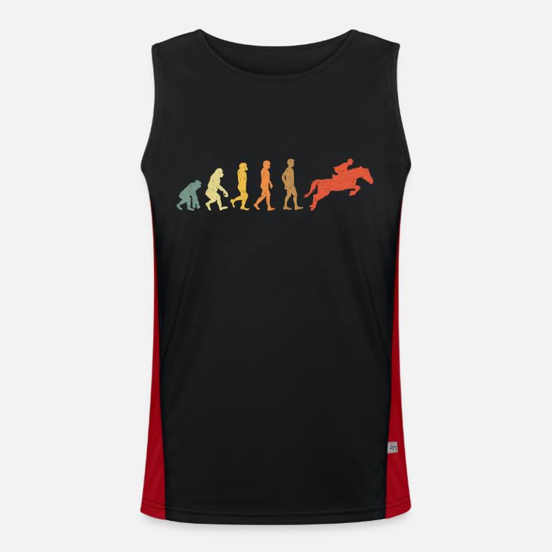 Equitation Evolution Vintge Retro Débardeur respirant contrasté Homme 