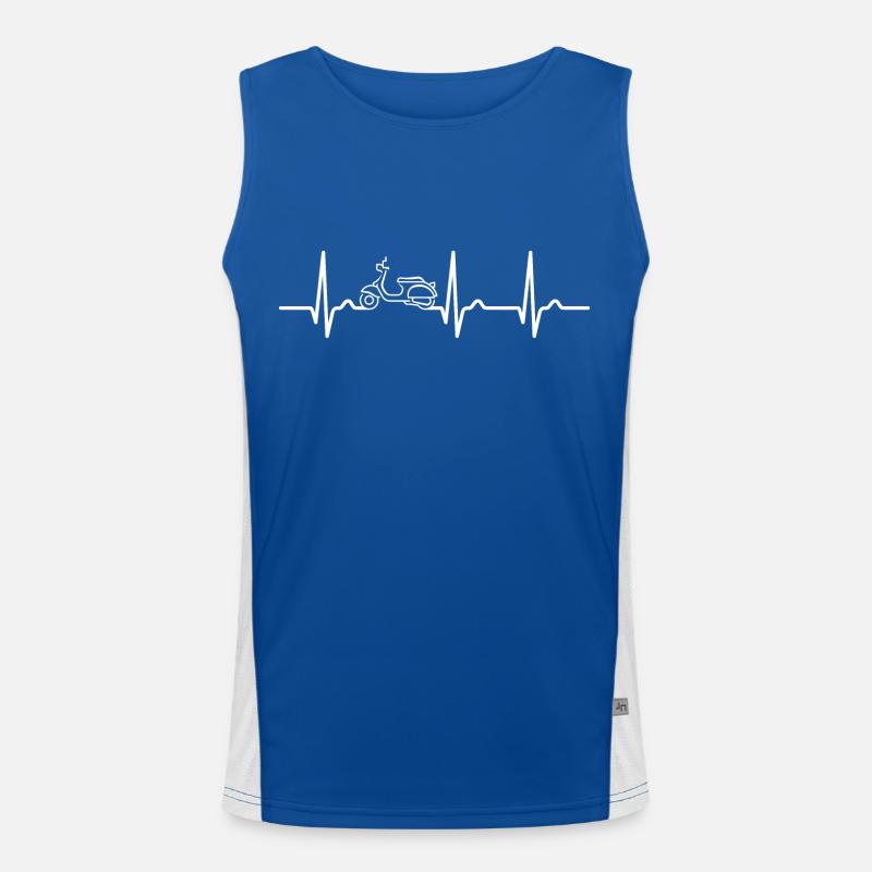 Courbe ECG - Courbe cardiaque - Scooter Débardeur respirant contrasté Homme 