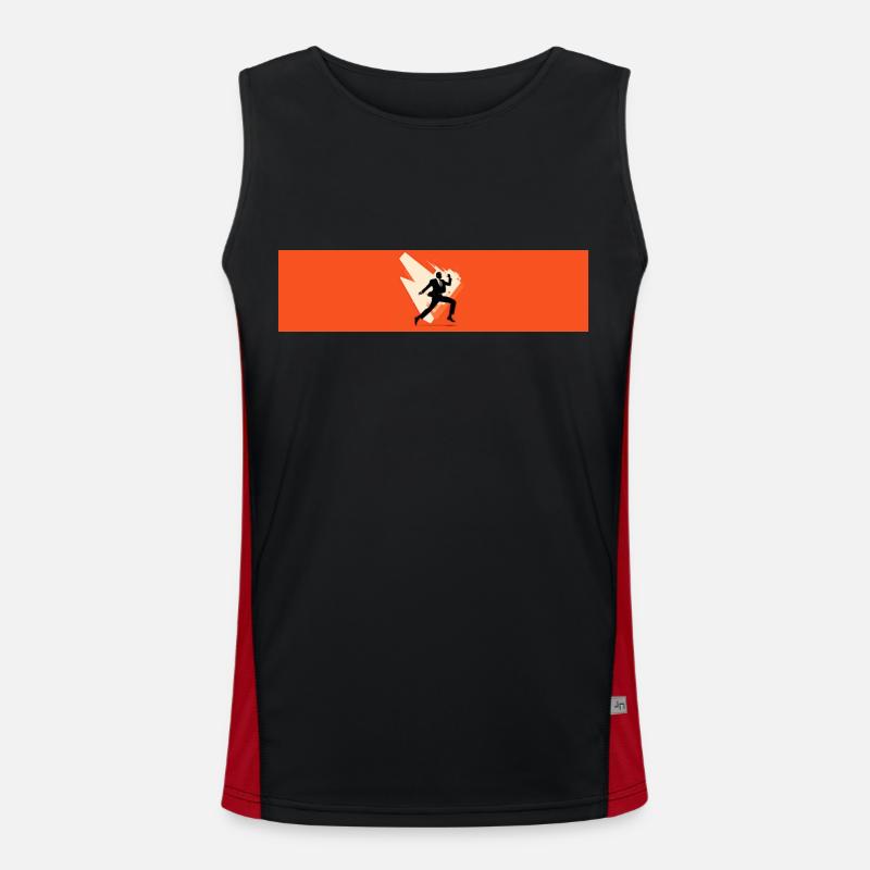 Der rennende Mann Funktionelles Kontrast-Tank Top für Männer 