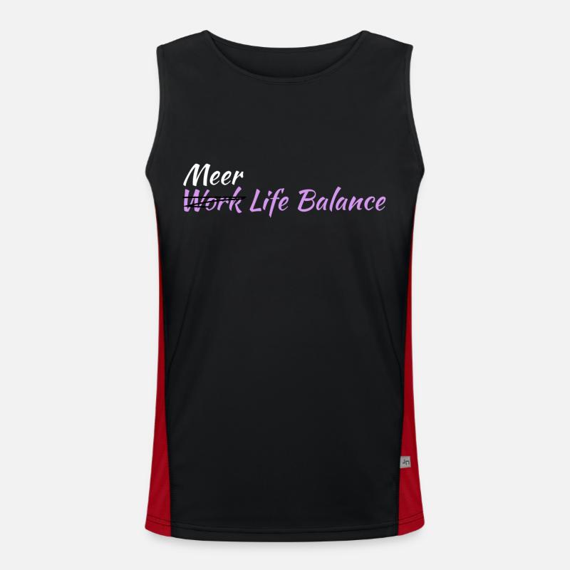 Work Life Balance Funktionelles Kontrast-Tank Top für Männer 