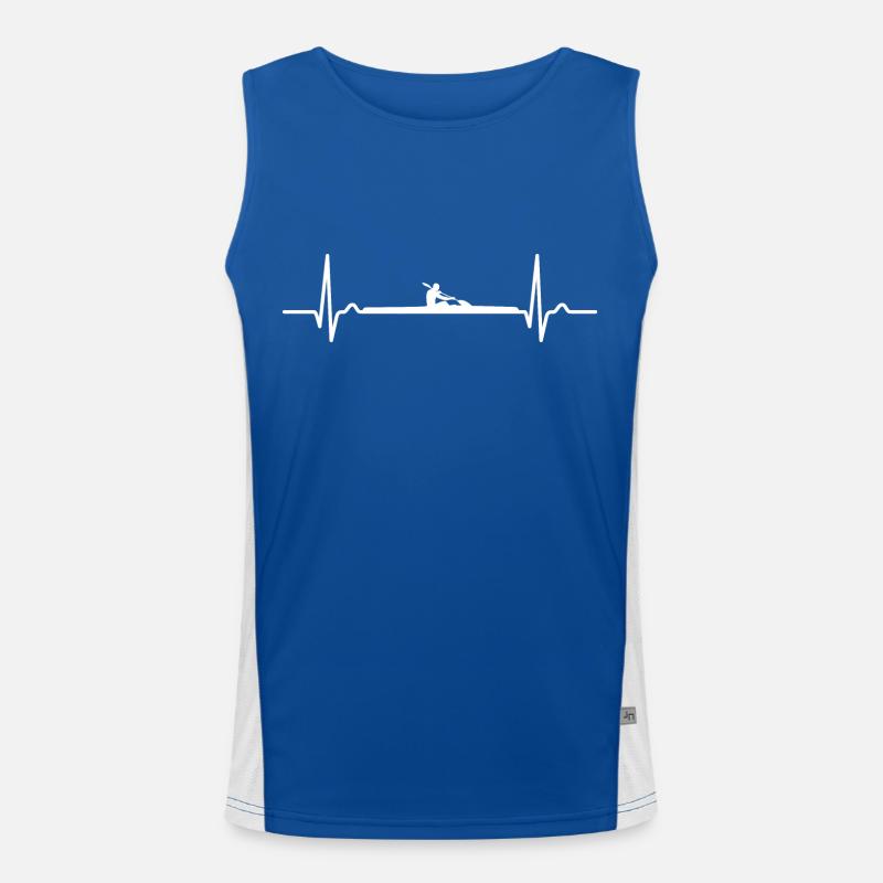 Courbe ECG - Courbe du cœur - Canoë de course - Kayak Débardeur respirant contrasté Homme 