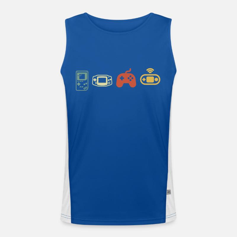 Vintage Retro Console Men's Functional Contrast Tank Top 