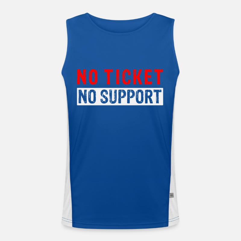 No Ticket No Support Informatiker IT Administrator Funktionelles Kontrast-Tank Top für Männer 