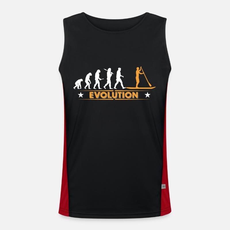 SUP - Stand up paddle - Evolution - Men's Functional Contrast Tank Top  - black/red