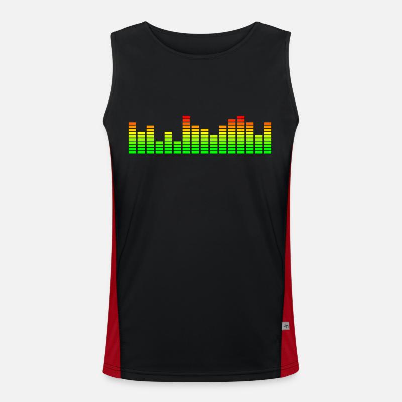 Muziek equalizer & visualizer Functionele contrasterende tanktop voor mannen 