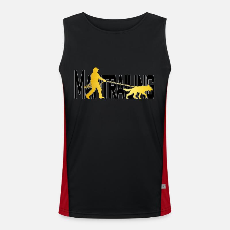 Mantrailing Gold/schwarz Funktionelles Kontrast-Tank Top für Männer 